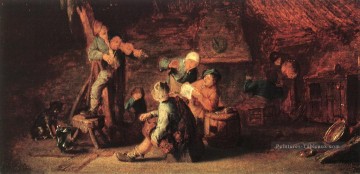  peintre Tableau - Village Feast Genre néerlandais peintres Adriaen van Ostade